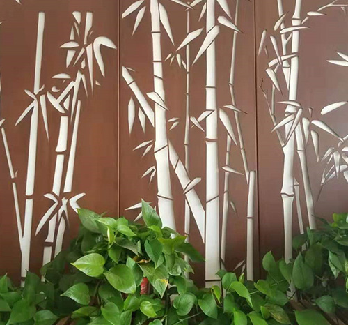 马龙锈钢板屏风