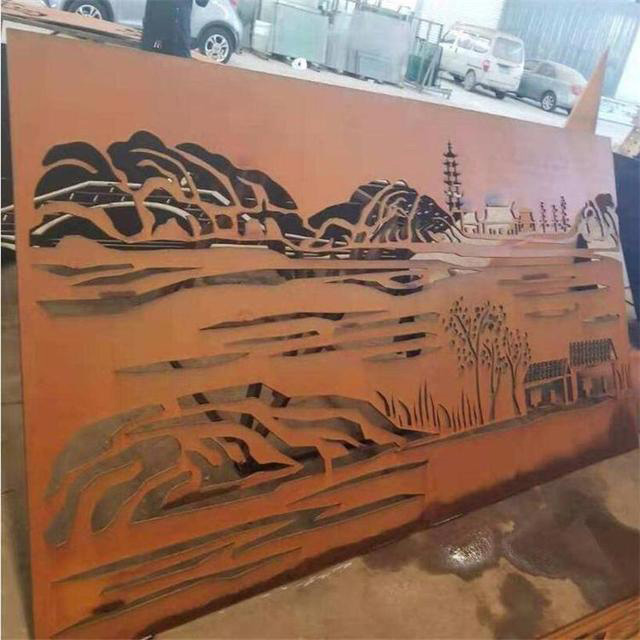 马龙耐候钢屏风